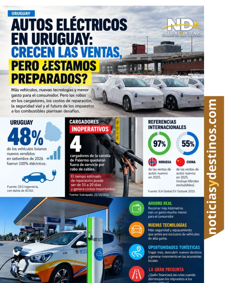 Uruguay compra autos el&eacute;ctricos a toda velocidad. &iquest;Qui&eacute;n paga los nuevos desaf&iacute;os?