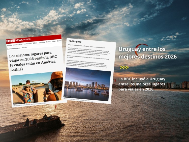 Uruguay entre los 20 mejores destinos del mundo para viajar en 2026 seg&uacute;n la BBC