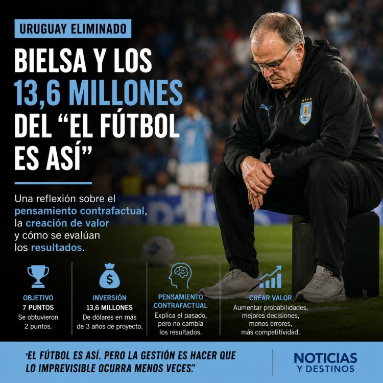 Bielsa analiza el f&uacute;tbol desde el contrafactual; el resto del mundo lo eval&uacute;a desde los resultados.