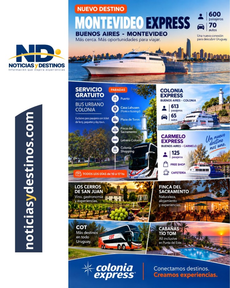 Colonia Express crece: barcos, COT, hoteles, bodegas y nuevas rutas