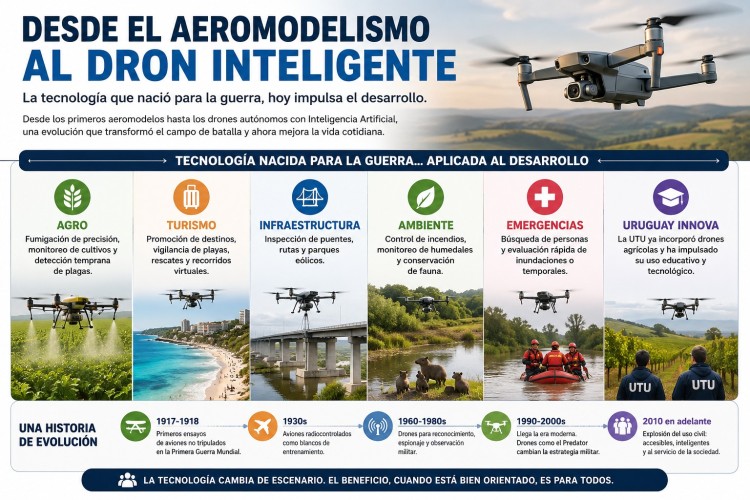 Los drones ya no son solo para la guerra: as&iacute; est&aacute;n transformando el mundo