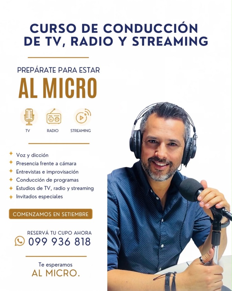 Al Micro: curso de conducci&oacute;n de TV, radio y streaming en Uruguay