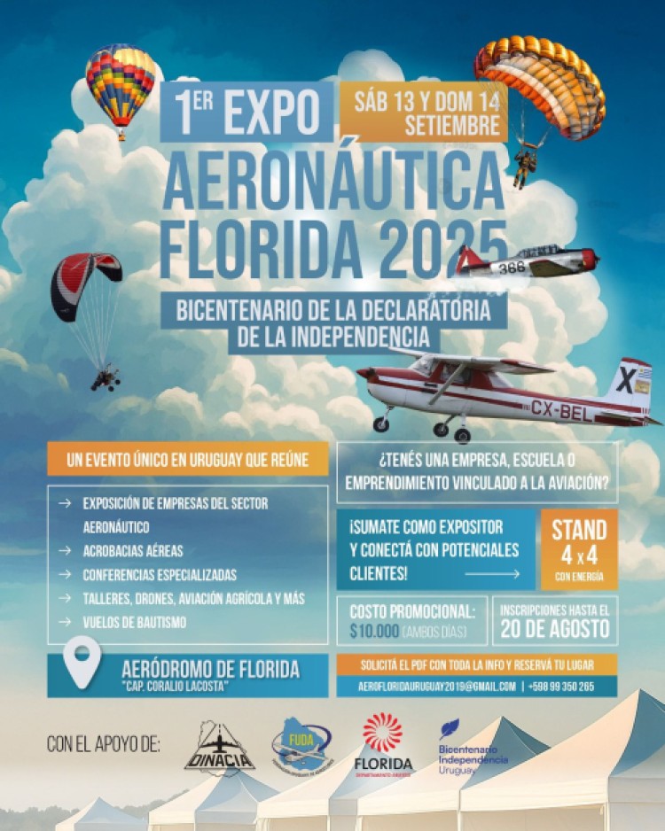 Florida se prepara para volar alto con la 1ª Expo Aeronáutica 2025